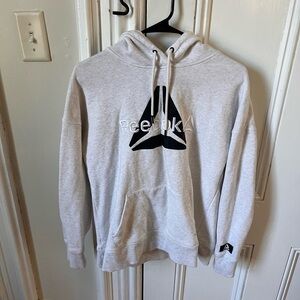 Reebok Light Gray Hoodie with Black Logo